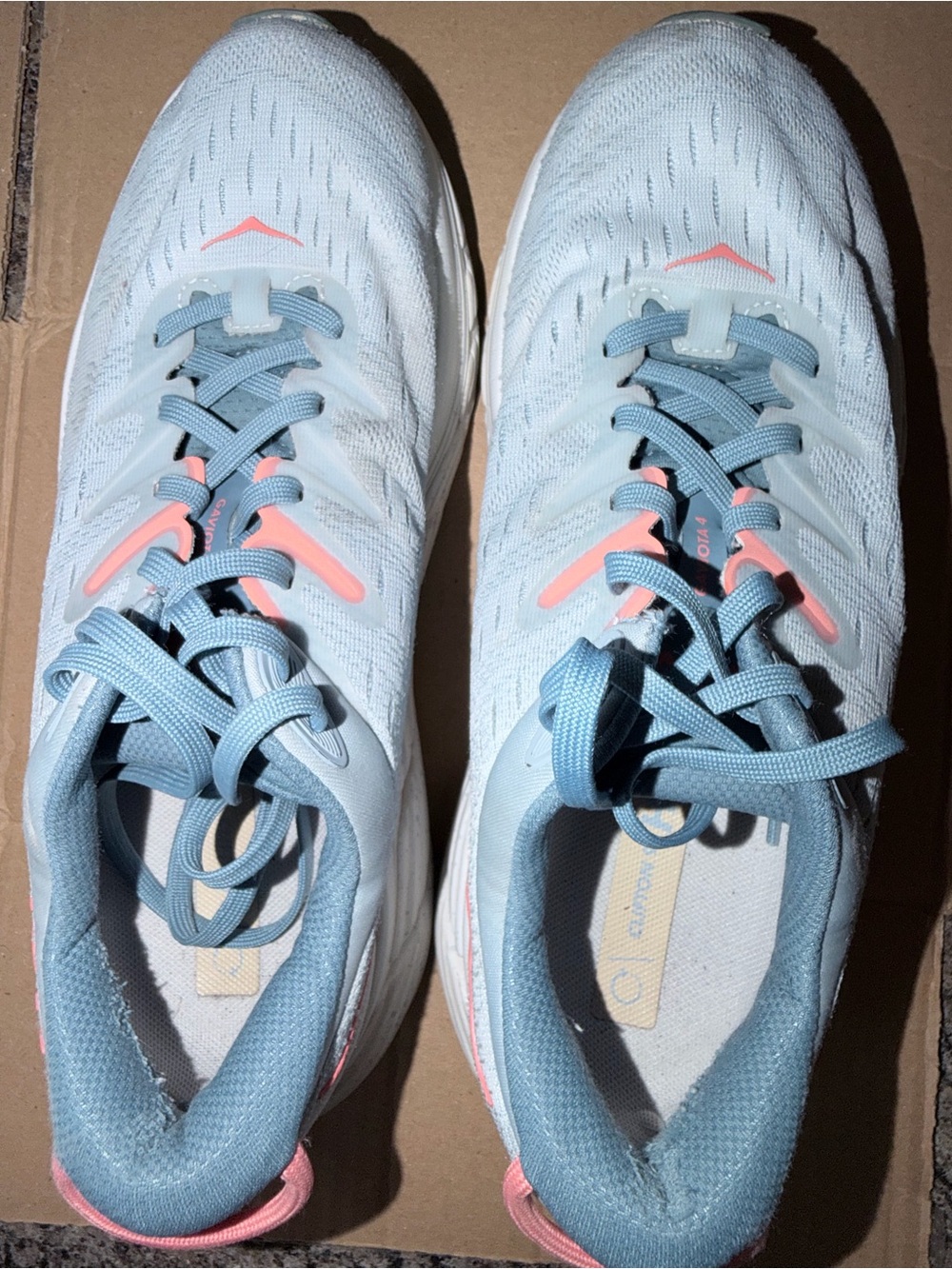 Hoka Gaviota 4 Road Running Lace Up Blue Fog 8.5D Women's Good Condition